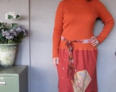 M L  XL upcycled clothing Funky Eco Artsy dress tattered recycled casual urban Rustic ranch cowgirl prairie girl Bohemian
