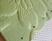 Meadow Green Floral Embossed All Occasion Card (Blank) with Envelope.