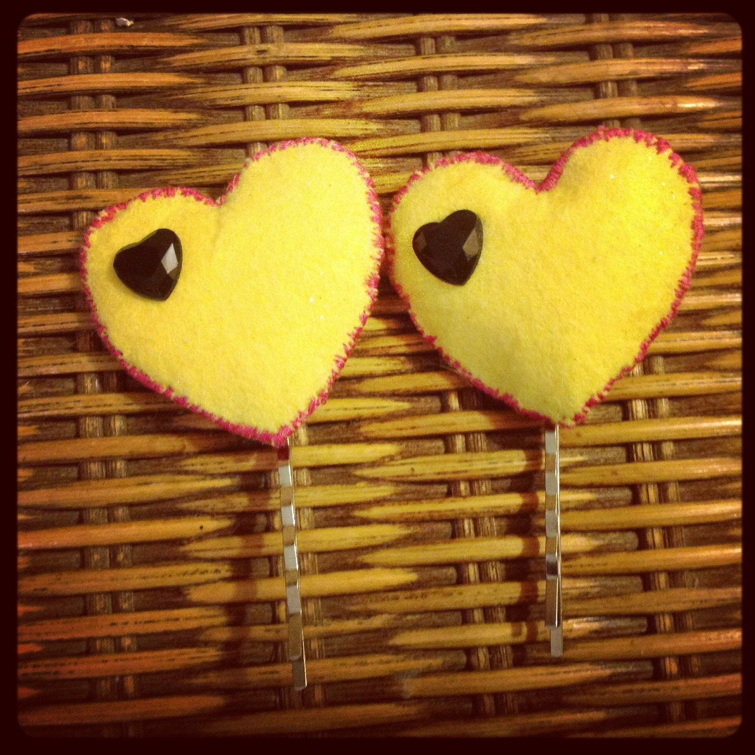Felt Heart Bobby Pins