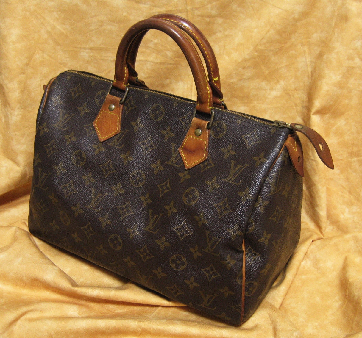 Louis Vuitton / 1990s Classic Speedy boston bag / Vintage ( purse / pouch )  Brown Monogram / 100% authentic