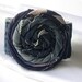 Denim Flower Cuff,  fabric Jewellery, Upcycled Accessory, Repurposed Denim Cuff