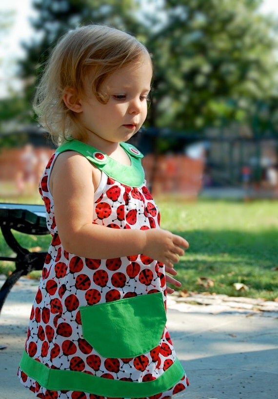 Toddler Ladybug Jumper sz 6-12mo, 12-18mo, 2t, 3t, 4t img