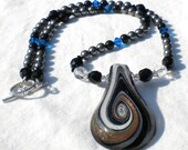 Black and Silver Fashion Necklace- Science Fiction/Fantasy Necklace- Cosplay Necklace
