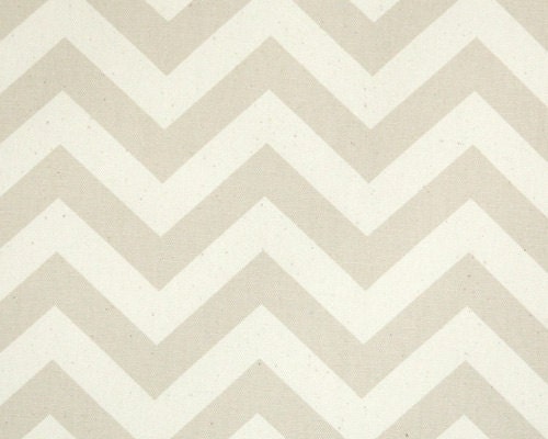 Window Valance - Khaki and Natural Chevron Curtain Valance - 44.5x14 inches CLEARANCE
