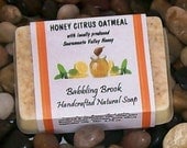Honey Citrus Oatmeal - all natural handmade soap with moisturizing local honey and pure citrus essential oils