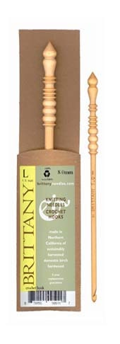 Brittany Hand Carved Wood Crochet Hook Mini Set Sizes E, F & G
