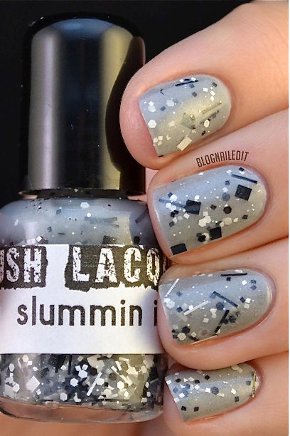 NEW--Slummin It :  Custom-Blended Glitter Nail Polish / Lacquer