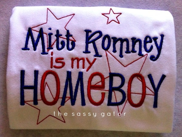 Mitt Romney Republican Embroidered T-Shirt