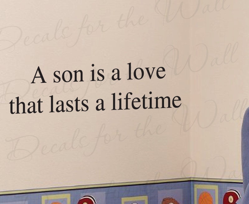 A Son Love That Lasts Lifetime Boy Room Kid Baby Nursery Quote Sticker Vinyl Large Wall Decal Lettering Art Decor Saying Decoration K50