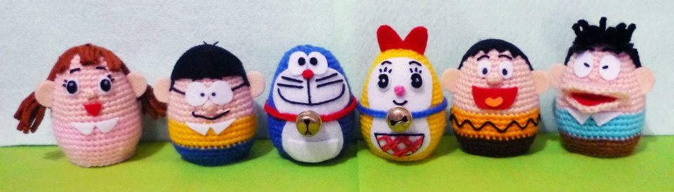 Crochet Doraemon amp; Friends Shizuka Nobita by DarmianiDesign