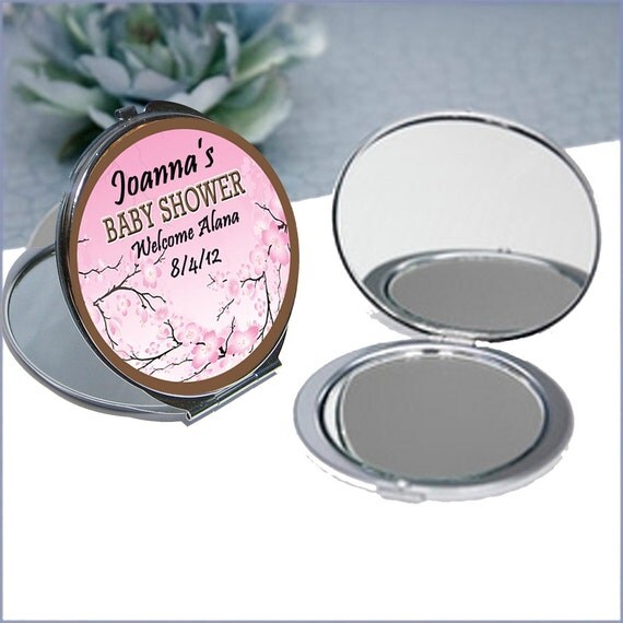 Items similar to Personalized Compact Mirrors Baby shower favors
