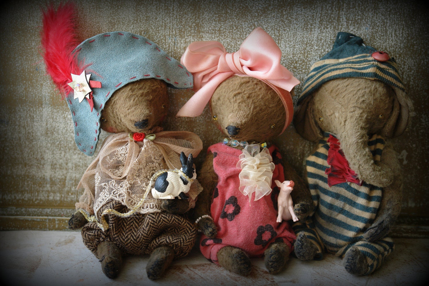 SUPER DEAL 2 PDF E-patterns for 7 inch Artist Mohair Handmade Teddy Elephant the Sailor  and Teddy Bear Kira by Sasha Pokrass