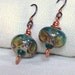 Summer Ocean Earrings Lampwork Glass Beads Azure Blue Green Beautiful Handmade Beads