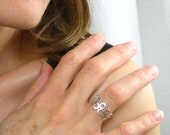 Silver circle ring, Unique handmade silver jewelry, art silver jewelry
