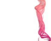 Pink Ombre Human hair extensions: Light to hot Pink 20" long, 1" wide. TWO PIECE