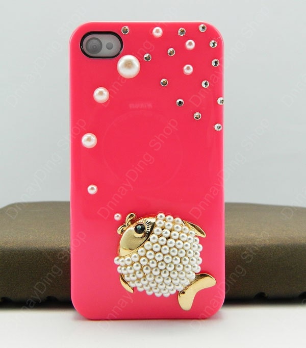 iphone 4 case fish pearls iphone case iPhone cover iphone 5 case iphone 3 case 14 color choices