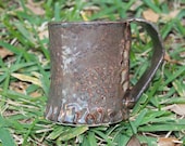 Wide Handle, Red Iron/ Purple Gloss Glaze Hand Formed Mug