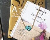 Emerson necklace- turquoise skull & gold chain, 19"