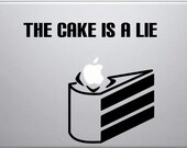 Portal MacBook Decal - Portal inspired The Cake Is A Lie vinyl decal for MacBook
