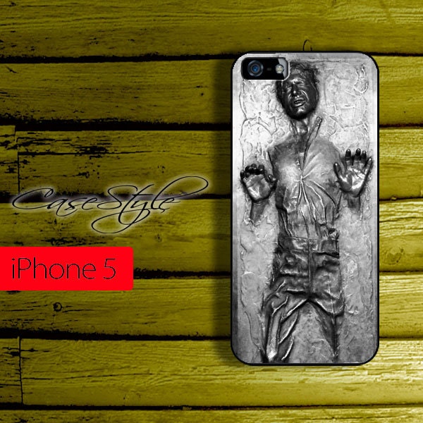 iPhone 5 case, hard case for iPhone 5, Han Solo Star Wars. available in Black or white .Includes a screen protector for free