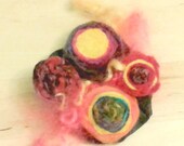Wonderfully Colorful Handmade Felt Bead Brooch - Melasdesign