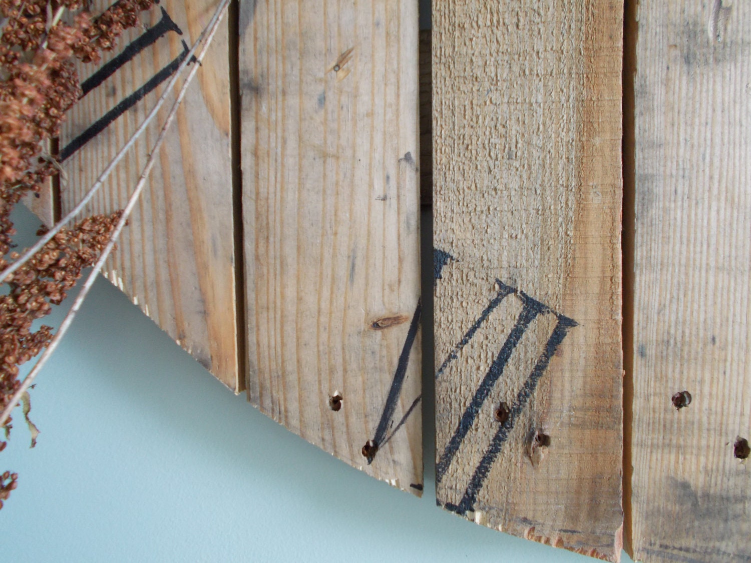 ON SALE Huge Pallet Clock 46" dia.