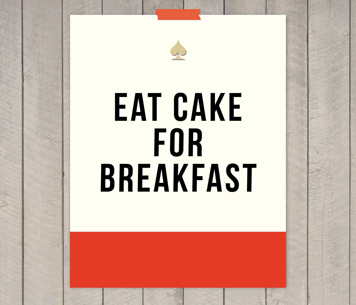 Eat Cake For Breakfast - 8 x 10" Print