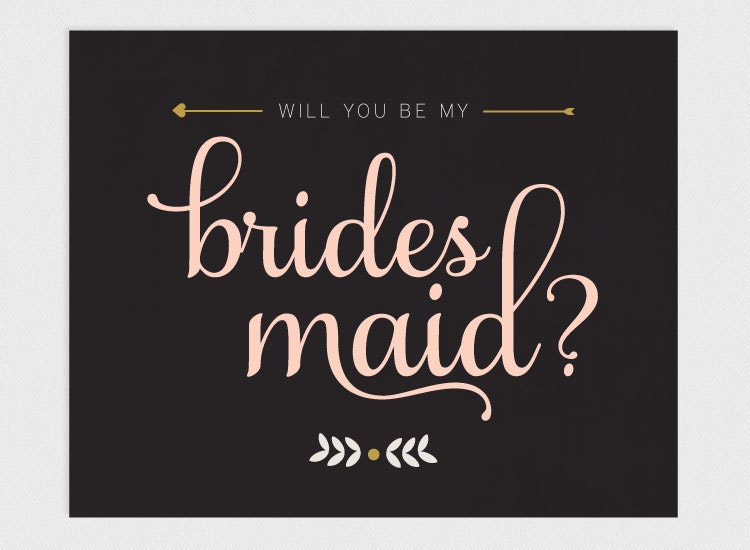 Printable Will you be my Bridesmaid Card
