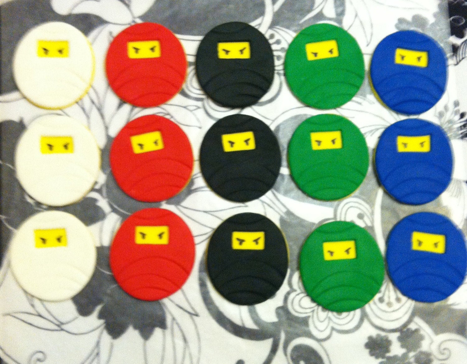 Ninja Fondant Cupcake Toppers Il_570xn