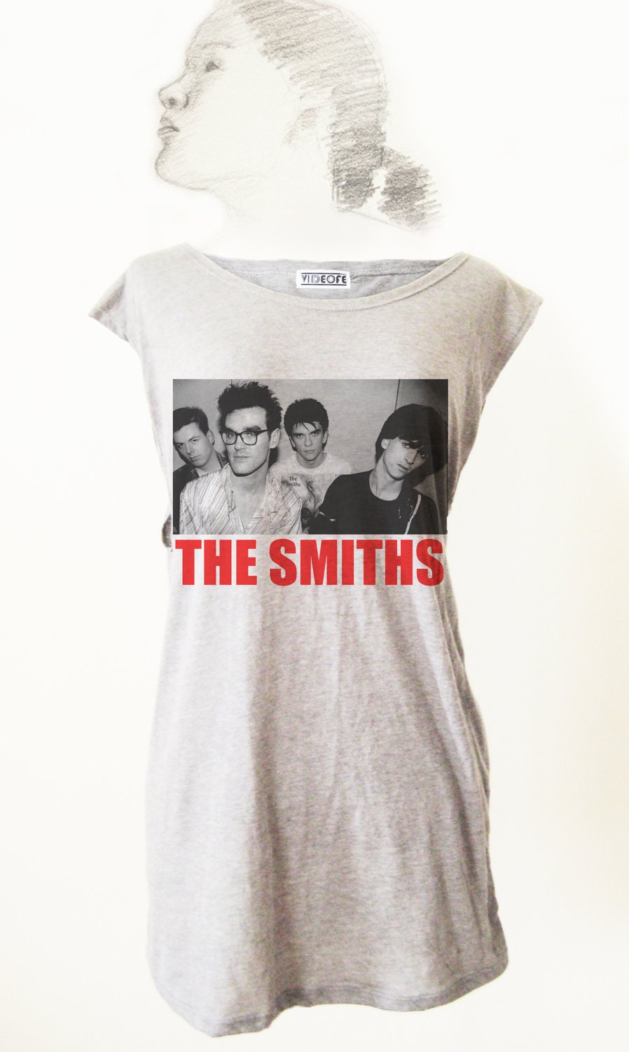 Retro The Smiths Punk Rock T-Shirt Tee Tank Top Tunic Vintage Look One Size