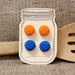 BIG Tangerine Orange and Blue Mums Studs Gators Colors Set of 2 Bridesmaid Flower Girl Gift Gator Garb