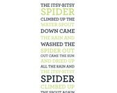 Modern Print, Lullaby Itsy-Bitsy Spider