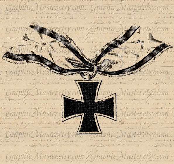 Cross Medal Ribbon Military Digital Collage Sheet Image Download Iron On Transfer Prints Fabric Pillows Tea Towels Burlap Tote Bags a101