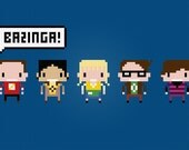 The Big Bang Theory Characters - BH - Cross Stitch PDF Pattern Download