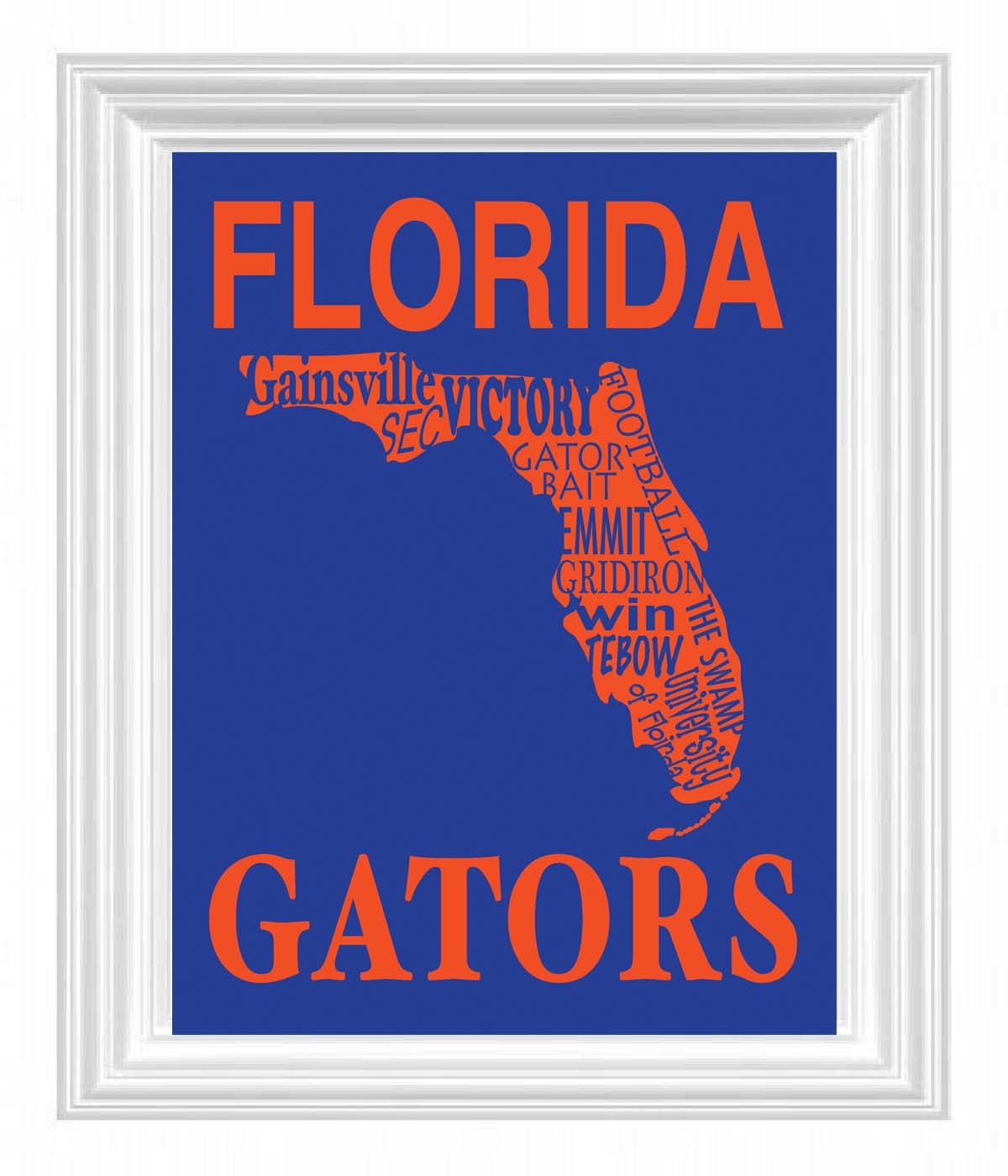 Florida Gators Subway Sign - Football Wall Print- University of Florida-Gainsville