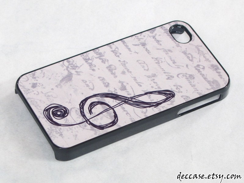 IPHONE 5 CASE - G-clef music lyrics note - iPhone 4 case,iPhone 4S case,iPhone caseHard Plastic Case Rubber Case
