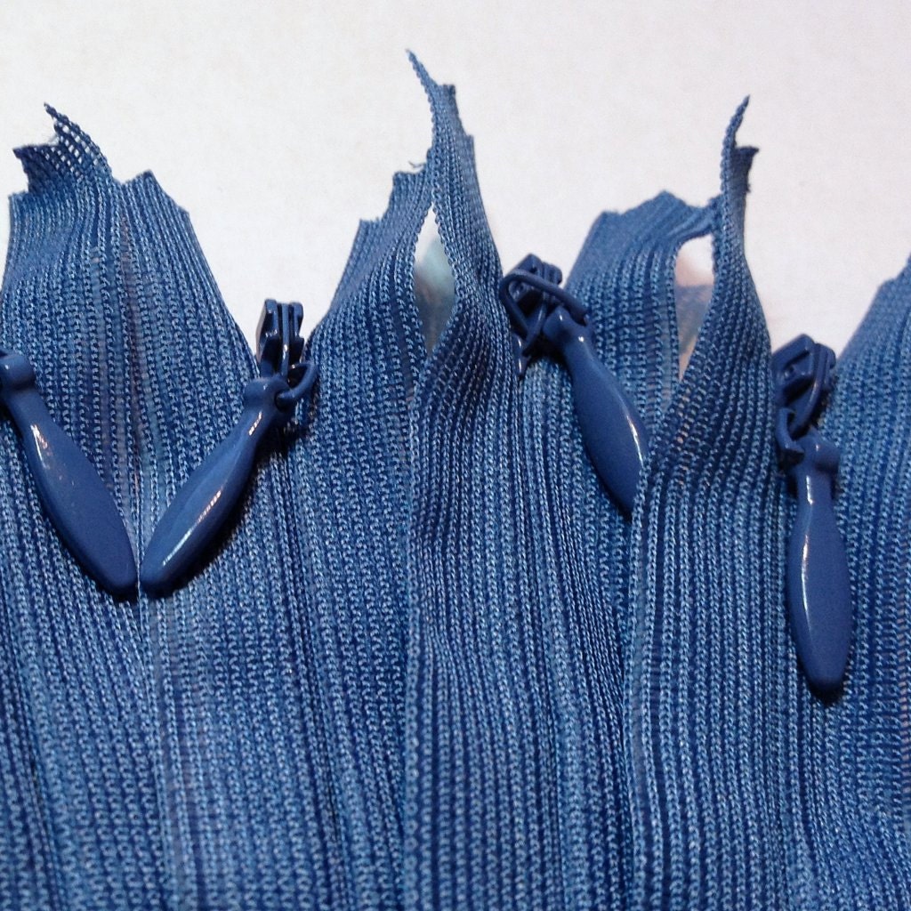 5 x 10" Invisible Zipper Concealed Zip - NAVY BLUE - Pack of 5