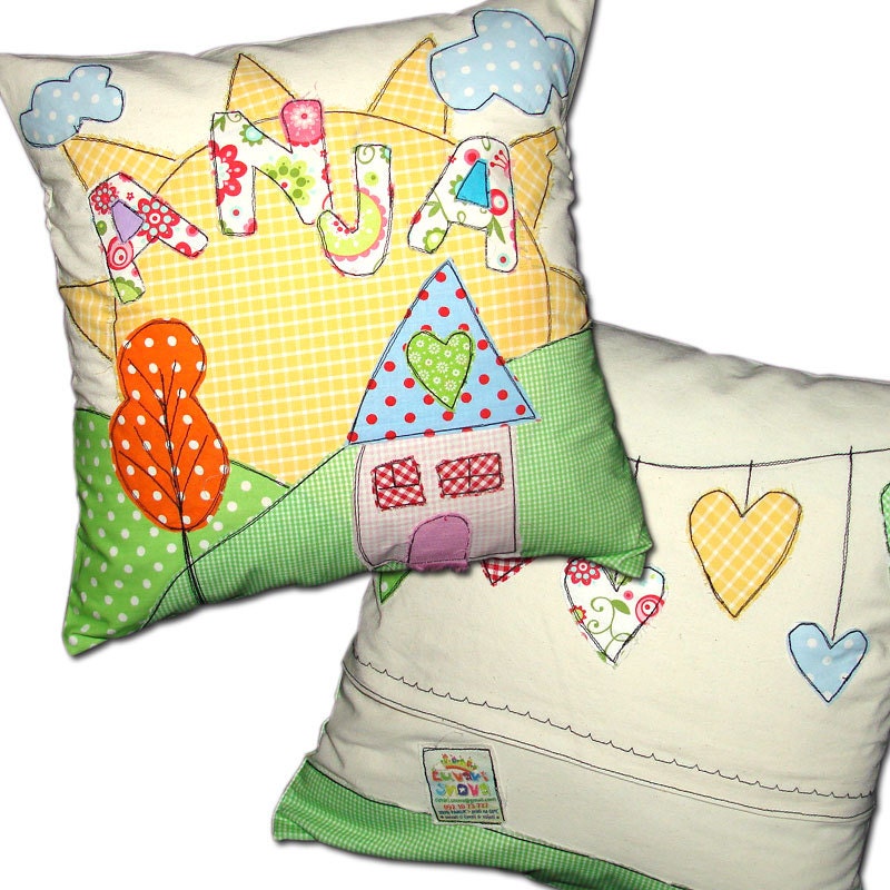 House Kids Pillow Personalized Pillow Case Cushion Custom Name & Design