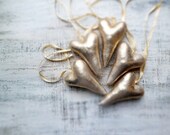 Gold heart ornaments home decor kitchen decor rustic shabby chic