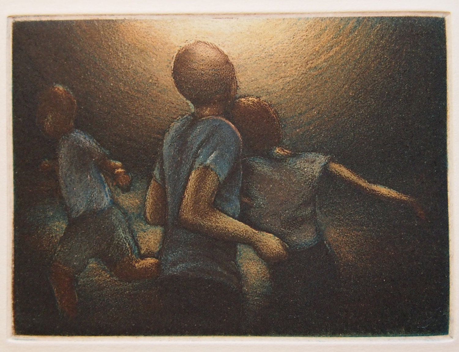 Glimpse - small original etching by Carrie Lingscheit
