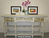 French inspired sideboard or buffet server hand painted in La Craie by Mason Blanche (chalk paint)