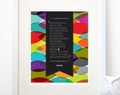 Roald Dahl Quote, Greatest Secrets and Magic 8 x 10 Print, Colorful art, Quote with pops of color