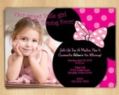 Minnie Mouse Birthday Invitations Polka Dot Bow Digital Print File Disney Clubhouse