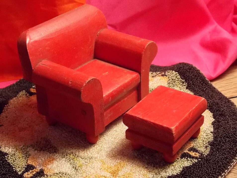Red Overstuffed Chair
