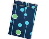 Navy & Green Bubbles - Handbound Blank Book - Hand Bound Journal in a Stab Binding