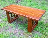 Rustic Modern Handmade Mountain Laurel box and pine Coffee Cocktail Table 40" Log Cabin Furniture by J. Wade Free Shipping