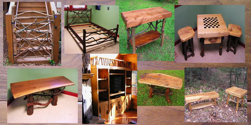 Rustic Outdoor Railing Rails Garden Porch Decor Log Cabin Furniture by Jason Wade