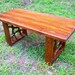Rustic Modern Handmade Mountain Laurel box and pine Coffee Cocktail Table 40" Log Cabin Furniture by J. Wade Free Shipping