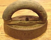 A.C. Williams Co, Antique "Sad Iron" with Wooden Handle, c1890s
