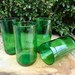 Drinking Glasses Tumblers from Recycled Pellegrino Water Bottles 16 oz Set of 4